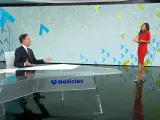 Matías Prats e Himar González, en el plató de Antena 3 Noticias.