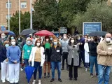Concentración ante las puertas del Hospital Virgen de la Salud de Toledo contra la privatización del Servicio de Lencería.