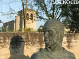 Estatua del Cid en la localidad burgalesa de Vivar del Cid, donde naci&oacute;.