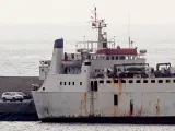 El buque Karim Allah en el puerto de Escombreras en Cartagena.