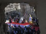 El Papa Francisco dando misa en Irak.
