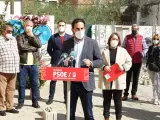 El portavoz del PSOE en el Ayuntamiento de Málaga, Daniel Pérez, en rueda de prensa
