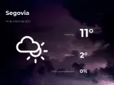 El tiempo en Segovia: previsión para hoy domingo 14 de marzo de 2021