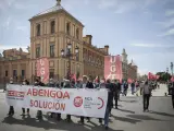 Manifestación de los trabajadores de Abengoa en Sevilla.