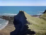 Playa de la Sakoneta, en Deba, Gipuzkoa.