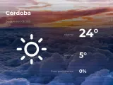 El tiempo en Córdoba: previsión para hoy miércoles 24 de marzo de 2021