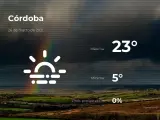 El tiempo en Córdoba: previsión para hoy viernes 26 de marzo de 2021