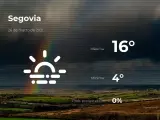 El tiempo en Segovia: previsión para hoy viernes 26 de marzo de 2021