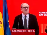 Ángel Gabilondo, candidato del PSOE a la presidencia de la Comunidad de Madrid, en la presentación de su lista electoral.