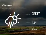 El tiempo en Cáceres: previsión para hoy jueves 1 de abril de 2021