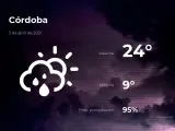 El tiempo en Córdoba: previsión para hoy sábado 3 de abril de 2021