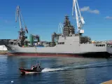 10/03/2021 Buque logístico que Navantia Ferrol construye para la Armada de Australia. ECONOMIA ESPAÑA EUROPA GALICIA