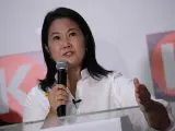 La candidata a la presidencia de Perú por el partido Fuerza Popular, Keiko Fujimori, durante una rueda de prensa en Lima.