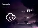 El tiempo en Segovia: previsión para hoy miércoles 14 de abril de 2021