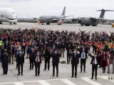 15/04/2021 El Rey y Pedro Sánchez asisten a la inauguración del campus de Airbus en Getafe. ECONOMIA POOL MONCLOA