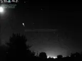 Imagen del meteoro que ha sobrevolado España este sábado.