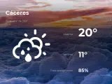 El tiempo en Cáceres: previsión para hoy lunes 19 de abril de 2021