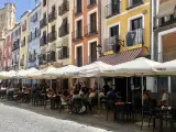 Archivo - Terrazas de bares en Cuenca.