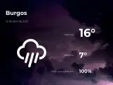 El tiempo en Burgos: previsión para hoy jueves 22 de abril de 2021