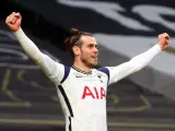 Gareth Bale celebra un gol con el Tottenham.