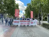 Manifestación de trabajadores de Abengoa en Sevilla.