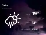 El tiempo en Jaén: previsión para hoy lunes 26 de abril de 2021
