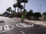 El Ayuntamiento segregará el domingo el carril ciclable en sentido Málaga Este