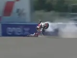 El accidente de Marc Márquez durante la FP3 del GP de España