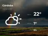 El tiempo en Córdoba: previsión para hoy domingo 2 de mayo de 2021