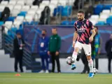 Carvajal, en la previa del Real Madrid vs. Chelsea