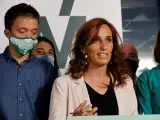 Mónica García, candidata de Más Madrid, e Íñigo Errejón, líder de Más País.