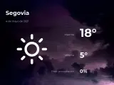 El tiempo en Segovia: previsión para hoy martes 4 de mayo de 2021