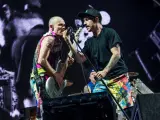 Flea y Anthony Kiedis actuando en el festival Napa Valley Music.