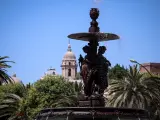 La capital recupera la Fuente de las Tres Gracias, que data de 1880, tras su restauración