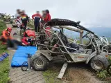 Dos heridos en Mieres tras sufrir un accidente con un 'buggy'