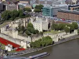 Vista a&eacute;rea de la Torre de Londres.