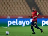 Sergio Ramos, durante un partido de la selección española de fútbol