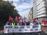 Trabajadores de BBVA se movilizan en Galicia contra el ERE en una jornada de huelga con seguimiento "masivo"