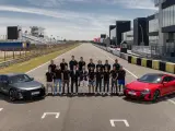 Jugadores del Real Madrid prueban el Audi RS e-tron Sportback.