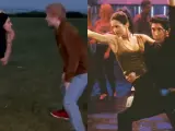 Courteney Cox baila con Ed Sheeran la rutina de Monica y Ross