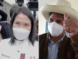 Keiko Fujimori y Pedro Castillo, los candidatos de las elecciones presidenciales peruanas.