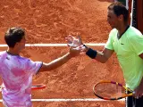 Diego Schwartzman y Rafa Nadal, en Roland Garros