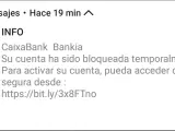 SMS falso haciéndose pasar por CaixaBank.