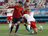 Morata en el partido de Espa&ntilde;a contra Polonia.