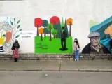 La Almunia homenajea a Labordeta con una ruta artística de murales inspirados en su canción 'Somos'