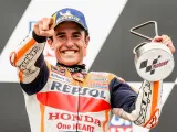 Marc M&aacute;rquez celebra su victoria en Alemania.