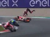 Caída de Marc Márquez en el GP de los Países Bajos