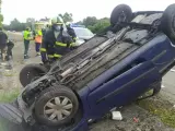 Una mujer herida tras sufrir un accidente de tráfico en Llanes