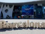 Acceso al recinto ferial donde se celebrará el Mobile World Congress (MWC) de Barcelona.