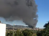 Fotografía del incendio en Ogíjares, Granada.